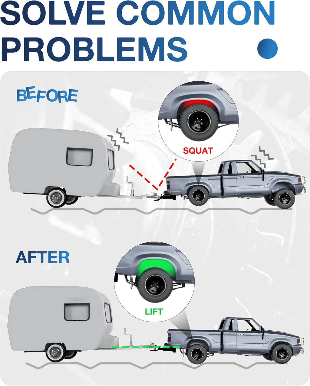 topick rear air bags suspension kit for 2014-2026, close-up detail