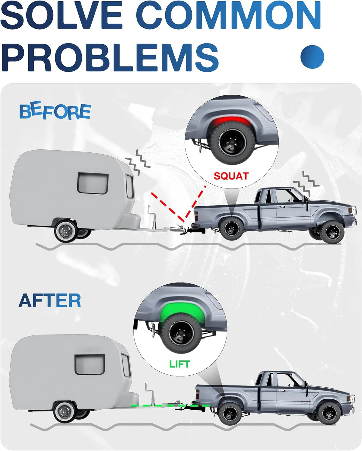 topick rear air bags suspension kit for 2014-2026, close-up detail