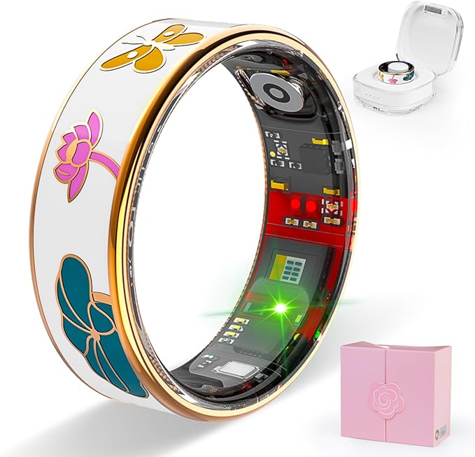 Smart Ring Health Tracker, Men & Women, Featuring a Heart Rate Monitor