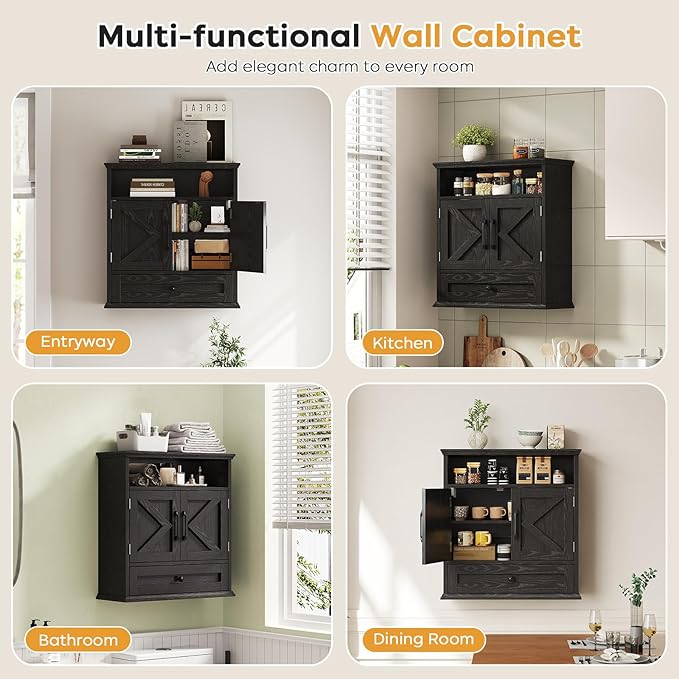 Bathroom Wall Cabinet, Wall Mounted Medicine Cabinet