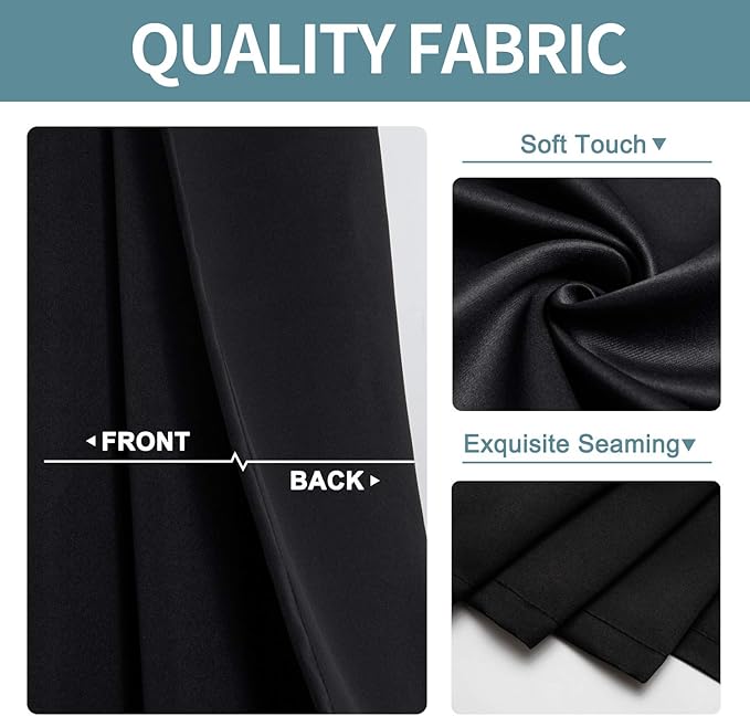 ChrisDowa Blackout Curtains 48 inches Long