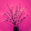 MENCH Branch Lights,6 Pcs Twig Light USB&Battery Powered 8 Flashing Modes by Remote Control.Branch Lights for Indoor, Light Up Decorations for Halloween Day and Christmas,Pink