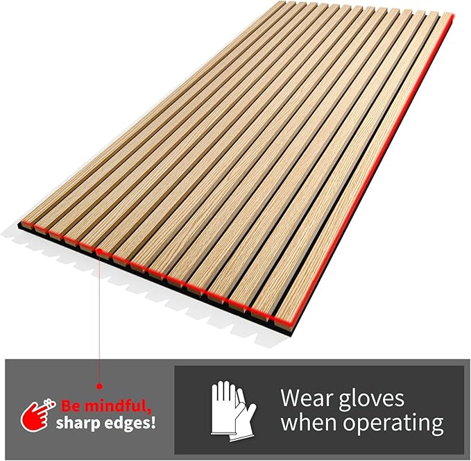 Art3d 6-Piece Wood Slat Acoustic Panels