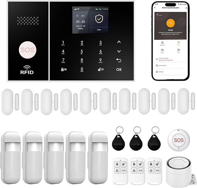 XUK Wireless 4G/GSM/Wi-Fi Security System (24-Piece)