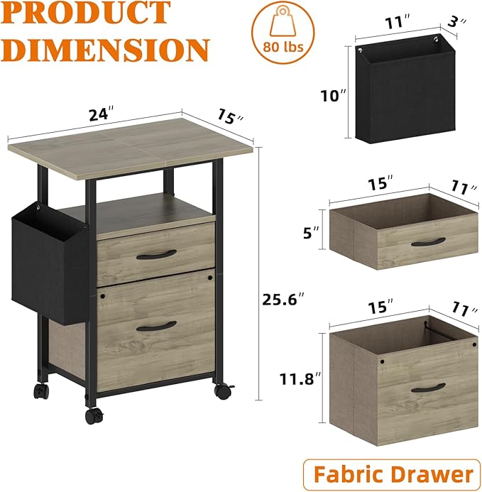 GYIIYUO 2 Drawer File Cabinet