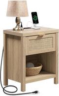 SICOTAS Night Stand with Charging Station