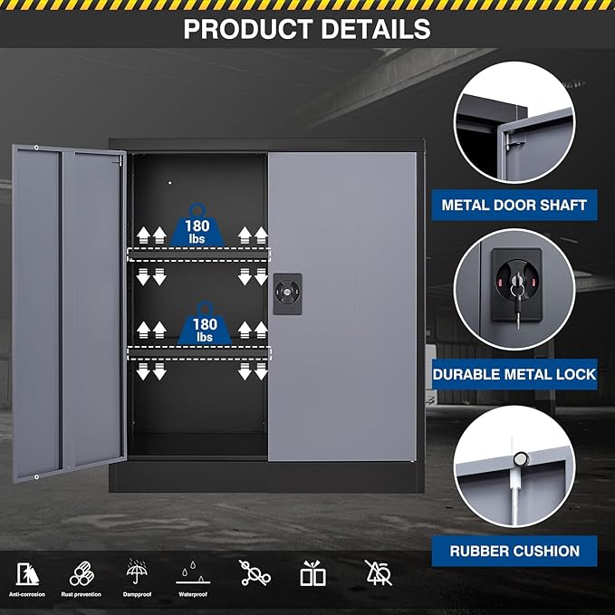 Metal Storage Cabinet-36” Tall Steel File Cabinets