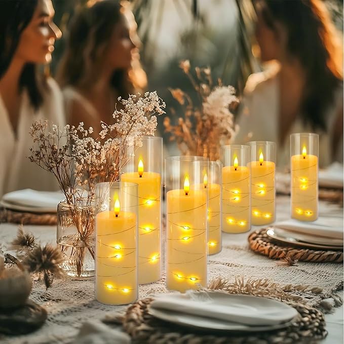 24 Pack Christmas Decoration Flickering Flameless Candles, Battery Operated