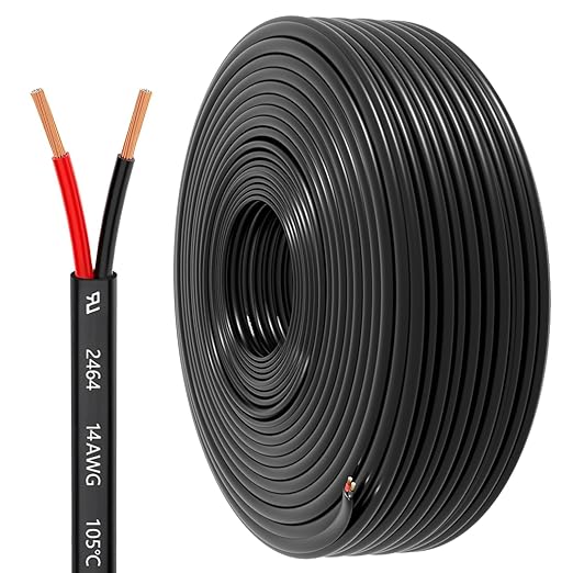 14 Gauge Wire 2 Conductor Electrical Wire, 14 AWG 2.08mm² Wire PVC Cord