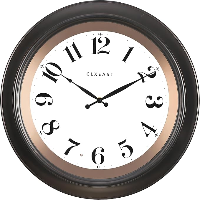 CLXEAST 18 Inch Large Illuminated Wall Clock