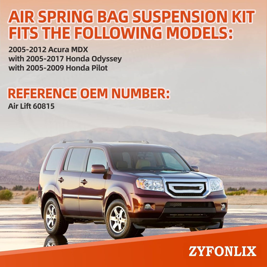 air spring bag suspension kit compatible with 2005-2012, package contents
