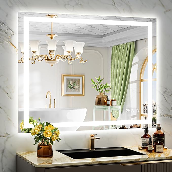 YEELAIT 44x36 Inch LED Bathroom Mirror