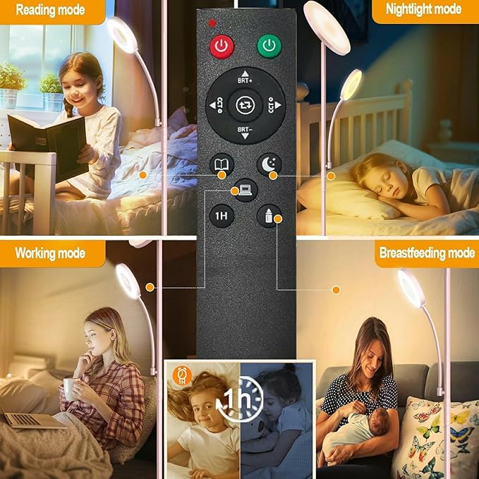 marctronic Pink Floor Lamp, 42W 4000LM Super Bright LED Room Lamp