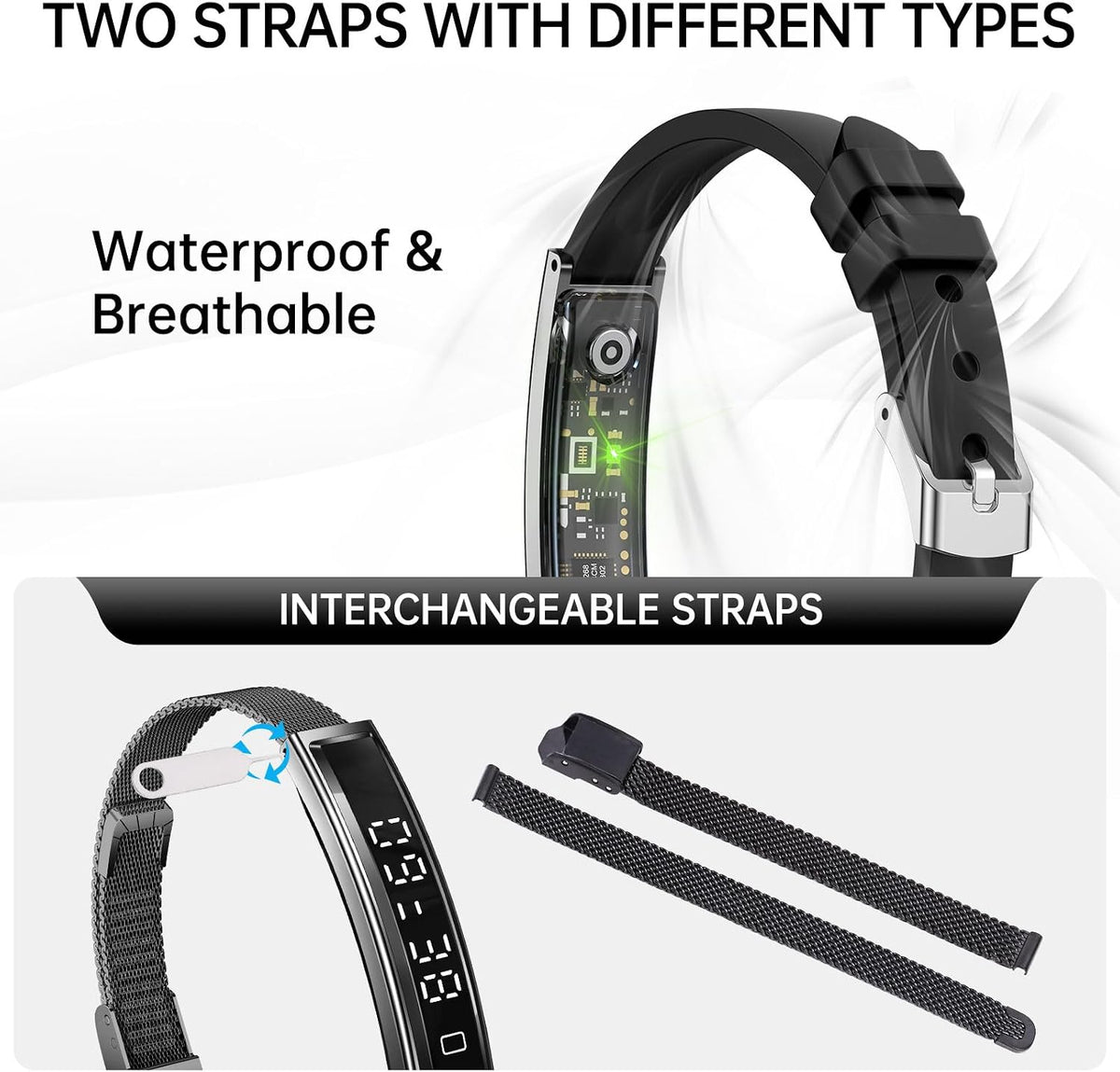 smart bracelet fitness health tracker for men women, view 11