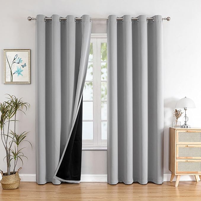 ChrisDowa 100% Blackout Curtains