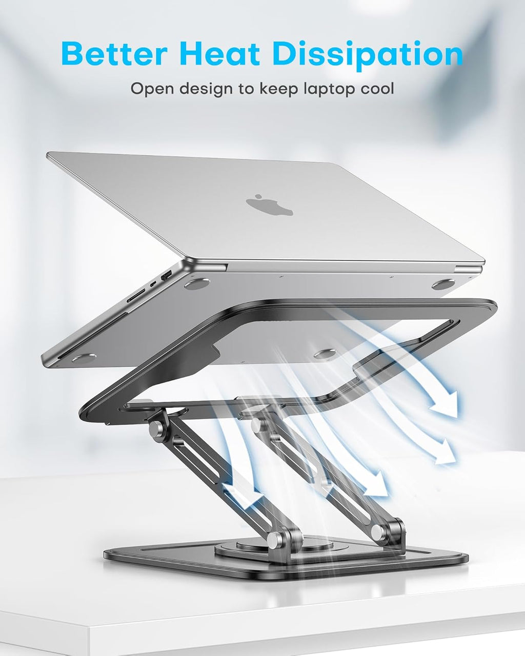 loxp adjustable laptop stand, computer stand with 360 showing dimensions