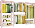Ulif E1 Heavy Duty Closet Garment Rack, 6 Tiers Adjustable Metal Freestanding