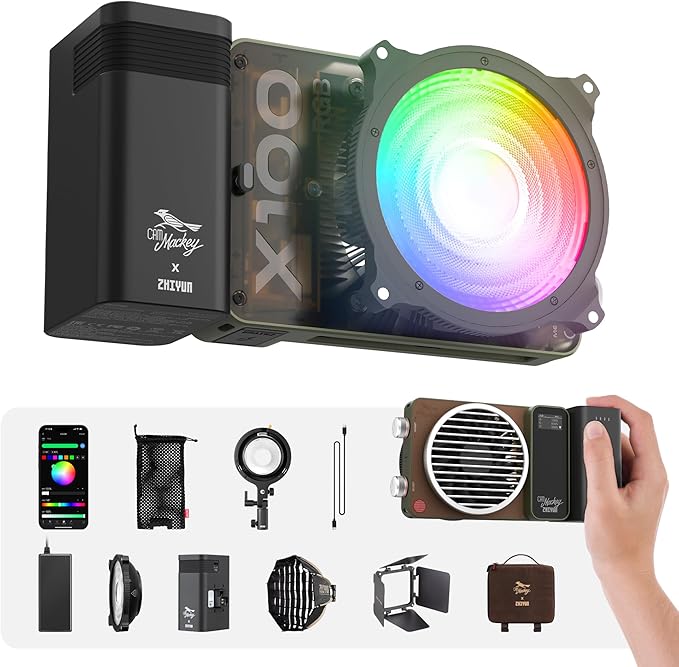 ZHIYUN MOLUS X100 RGB PRO 100W Video Light V2 Upgraded Version Professional