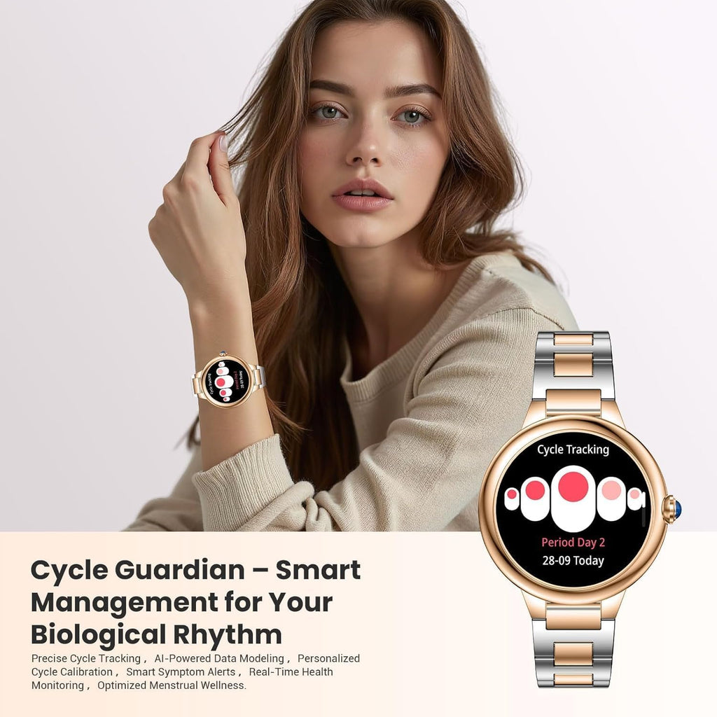Luxury Smart Watches for Women, 1.19" AMOLED, DA GPT, Answer/Make Call