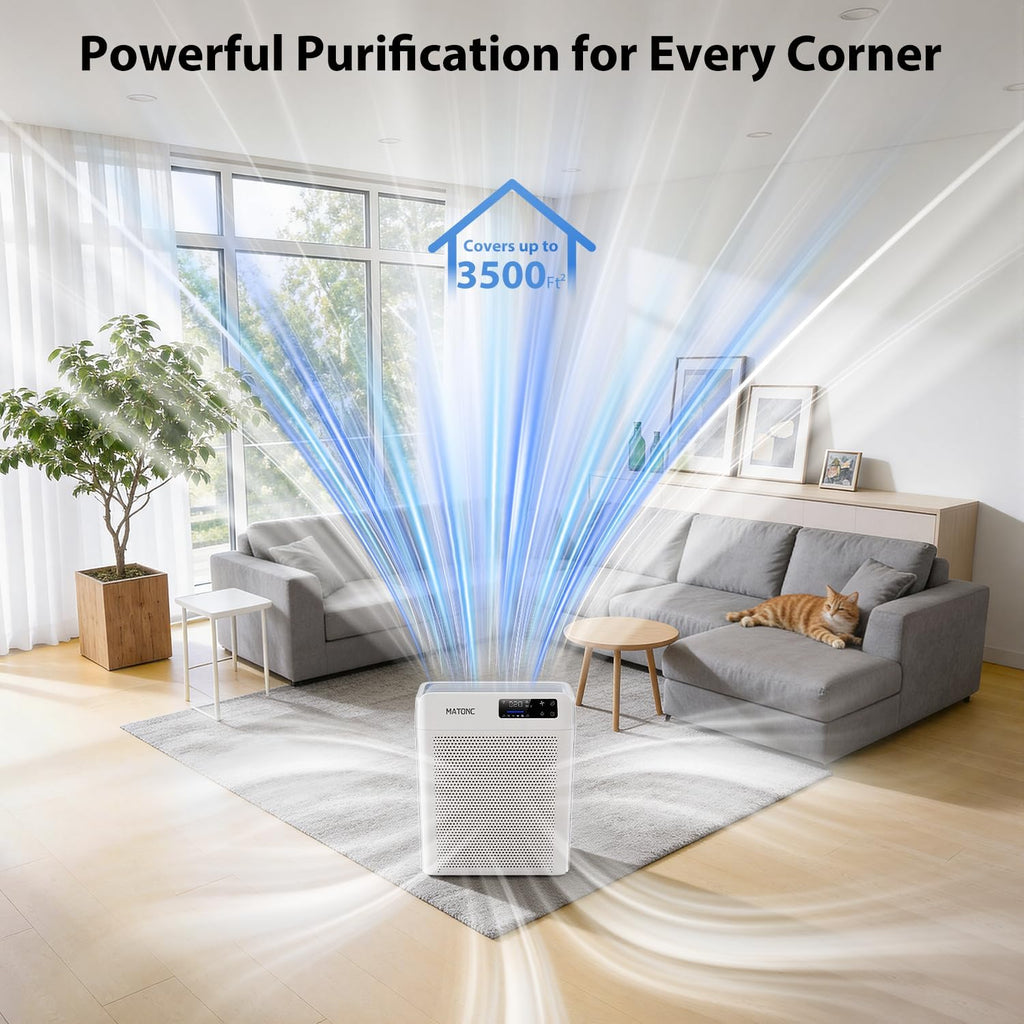 Air Purifier for Home Bedroom Large Rooms Up to 3500 ft², Smart APP Control