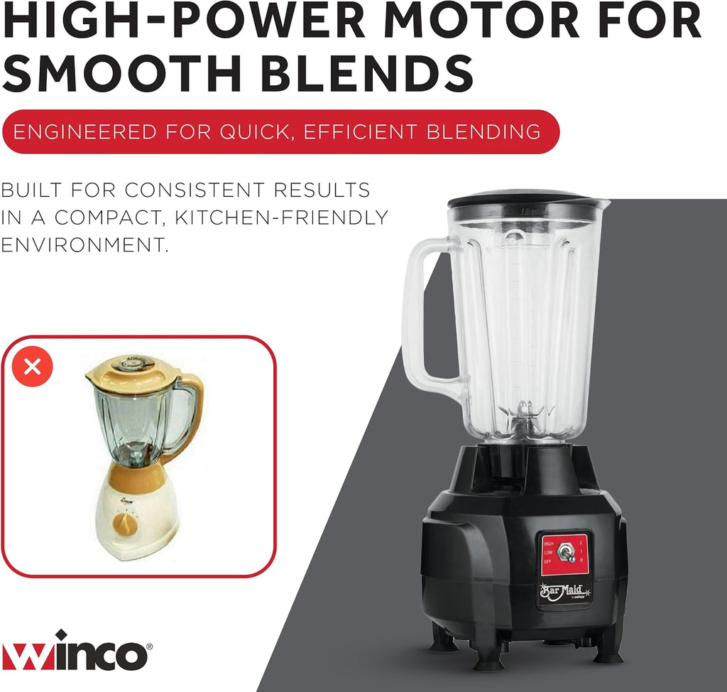 winco 44 ounce commercial blender, view 10