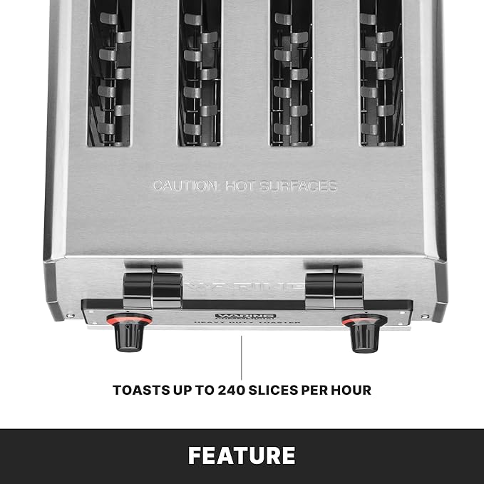 Waring Commercial WCT800RC 4-Slice Heavy Duty Commercial Pop-Up Toaster
