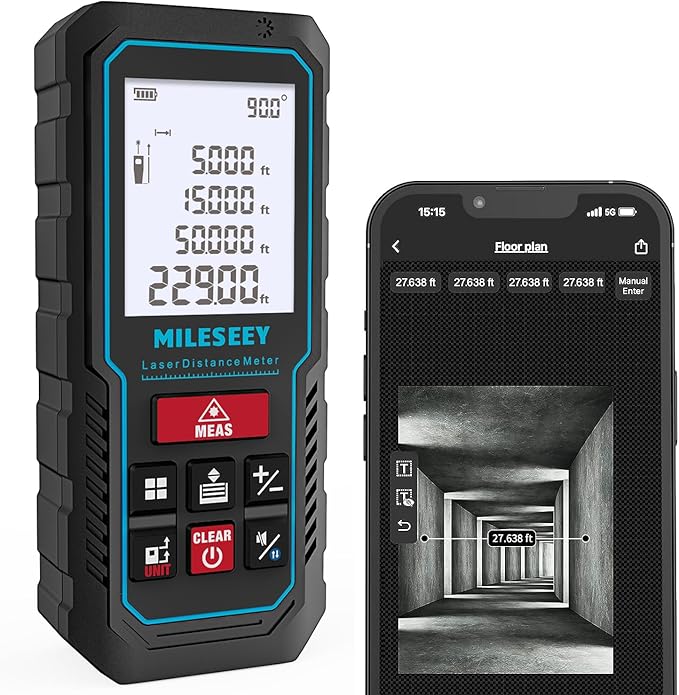 MILESEEY Laser Measurement Tool, 229Ft Laser Measure