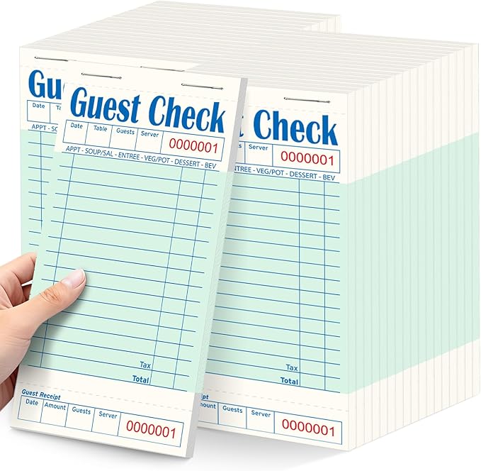 40 Pack/2000 Tickets Guest Checks Books