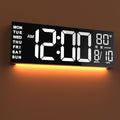 JALL 16" Large Digital Wall Mount Clock, Count Down Timer, Big LED, Temperature