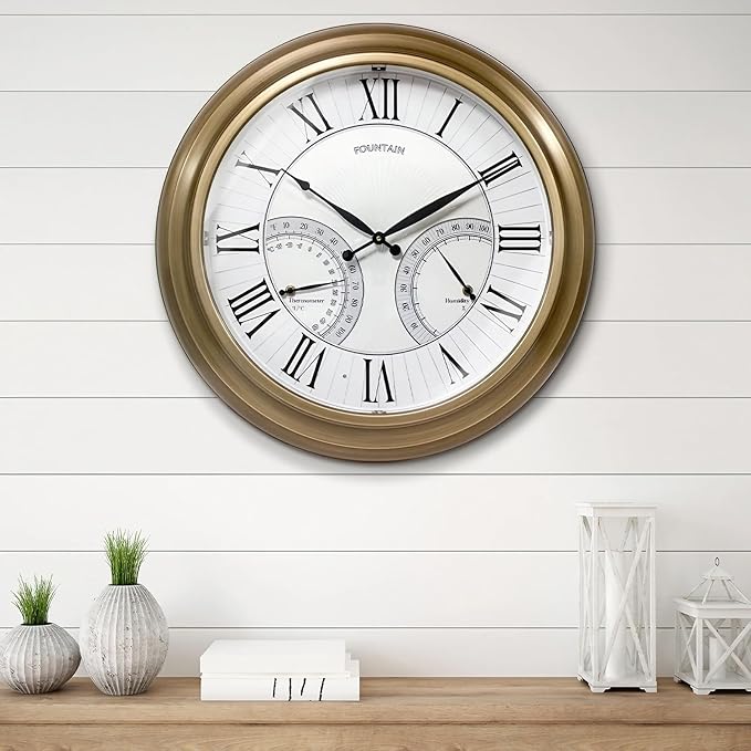 FOUNTAIN DESIGNS 24 Inch in/Outdoor Wall Clock