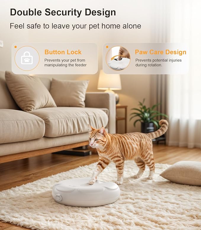 Casfuy Automatic Cat Feeder Cordless