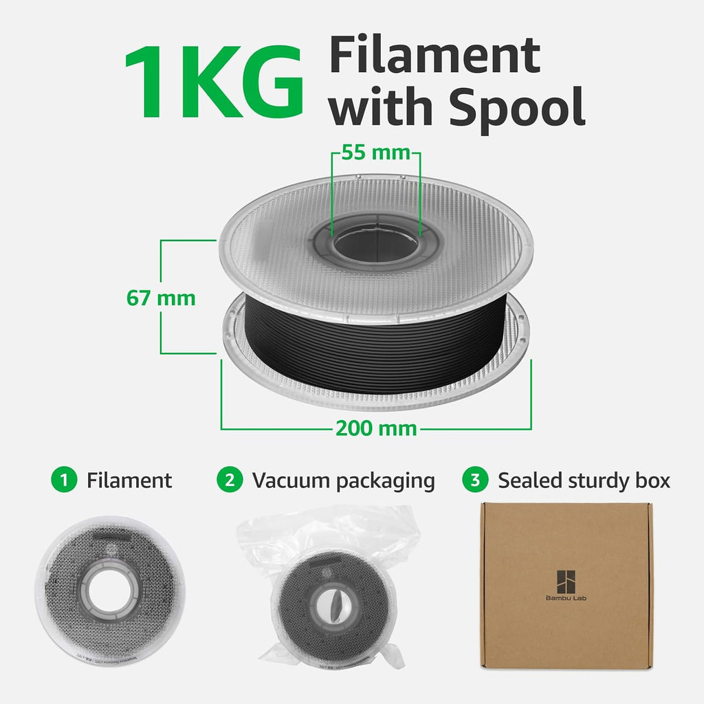 bambu lab pla 3d printer filament 1.75mm rfid, package contents