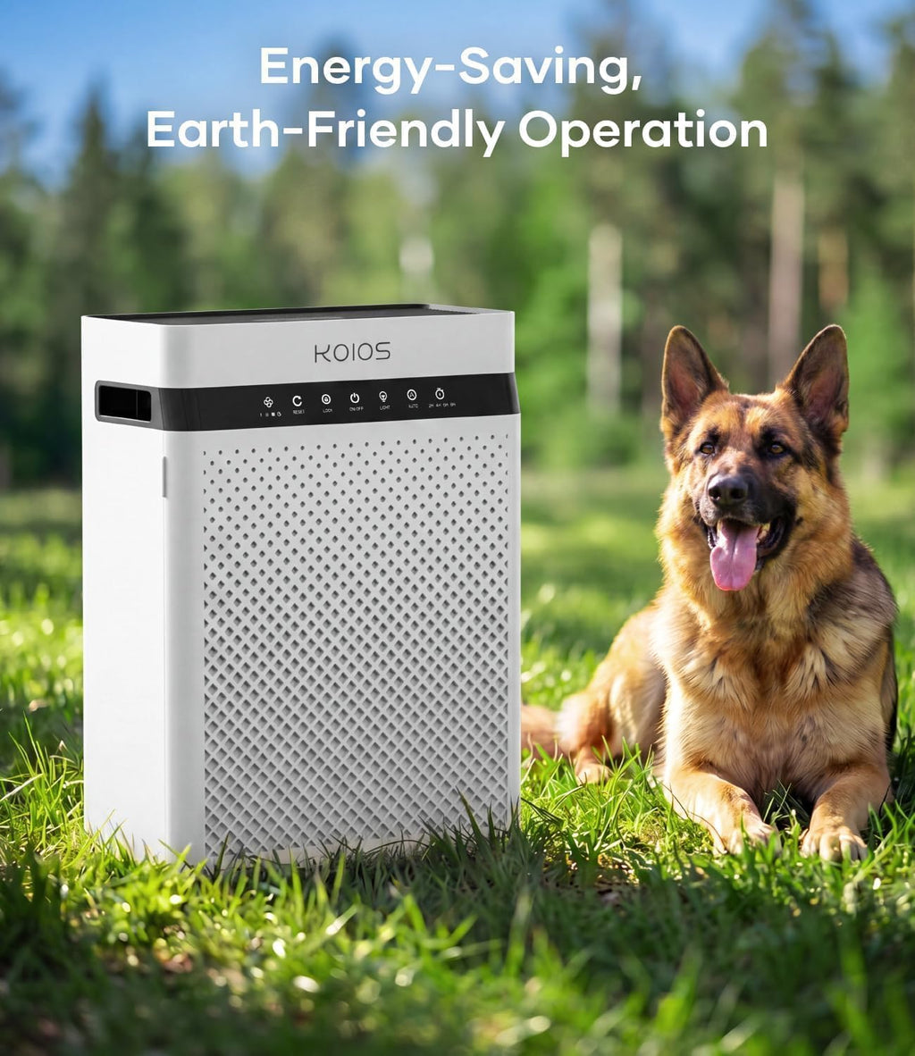KOIOS H13 True HEPA Air Purifier for Home Pets Large Room 2400 Sq Ft
