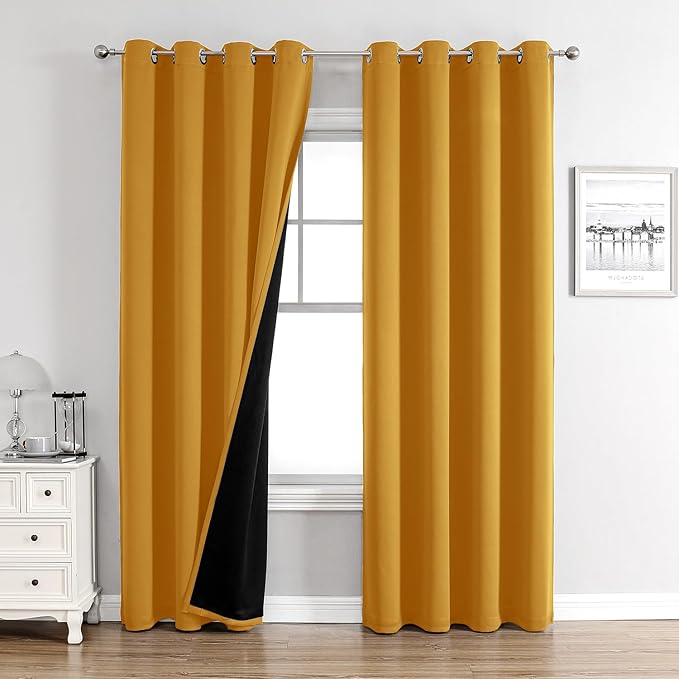 ChrisDowa 100% Blackout Curtains