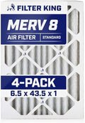 Filter King 6.5x43.5x1 Air Filter | 4-PACK | MERV 8 HVAC Pleated A/C Furnace