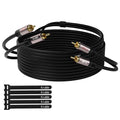 RCA Cable 150FT, 2RCA Male to 2RCA Male Stereo Audio Cable, 【Oxygen-Free Copper