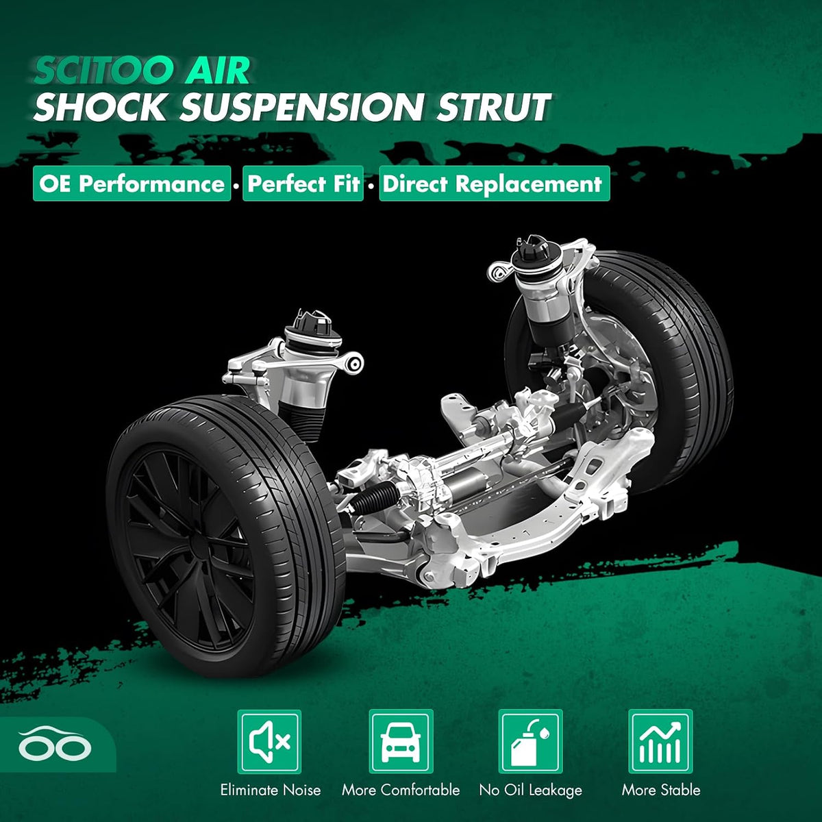 scitoo air suspension air compressor pump compatible with, side view
