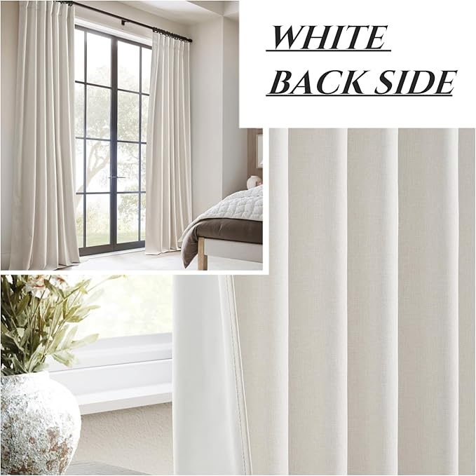 Room Darkening Curtains 63 Inches Long, Small Bay Window Blackout Dining Room