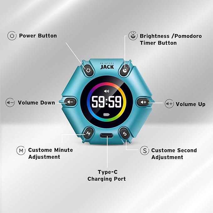 Pomodoro Timer, Magnetic Visual Timer