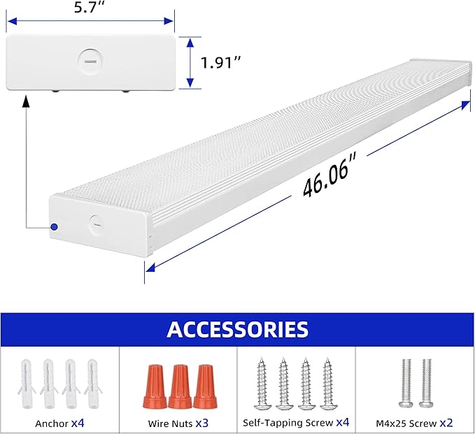 hykolity 4FT LED Wraparound Light, 4 Foot LED Wrap Light Fixture, Flush Mount