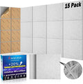 BSHEAD 15 pcs 165dtex Microfiber Acoustic Panels ，Self-Adhesive Soundproof Wall