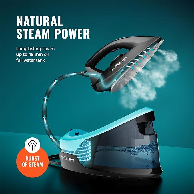 Pursteam Steam Station Max Ceramic Soleplate Steam Iron