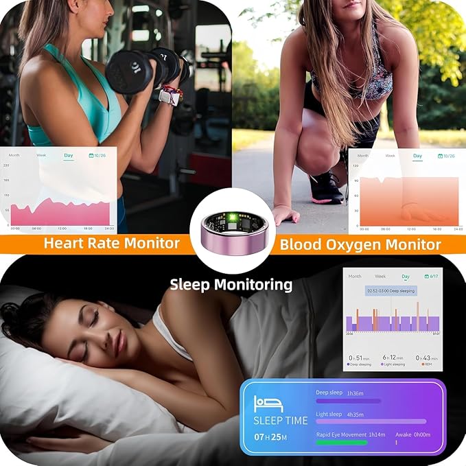 Smart Ring For Women Men, Health Tracker