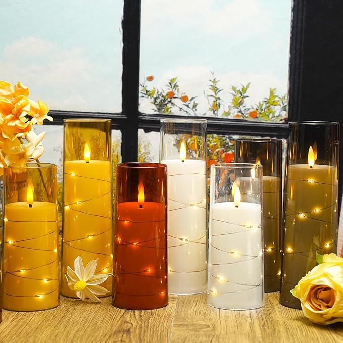 Flickering Flameless LED Candles, Battery Operated Candles 9 Pcs
