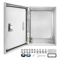Outdoor Electrical Box 20 x 12 x 10''D NEMA 4X Enclosure Steel Box, Waterproof