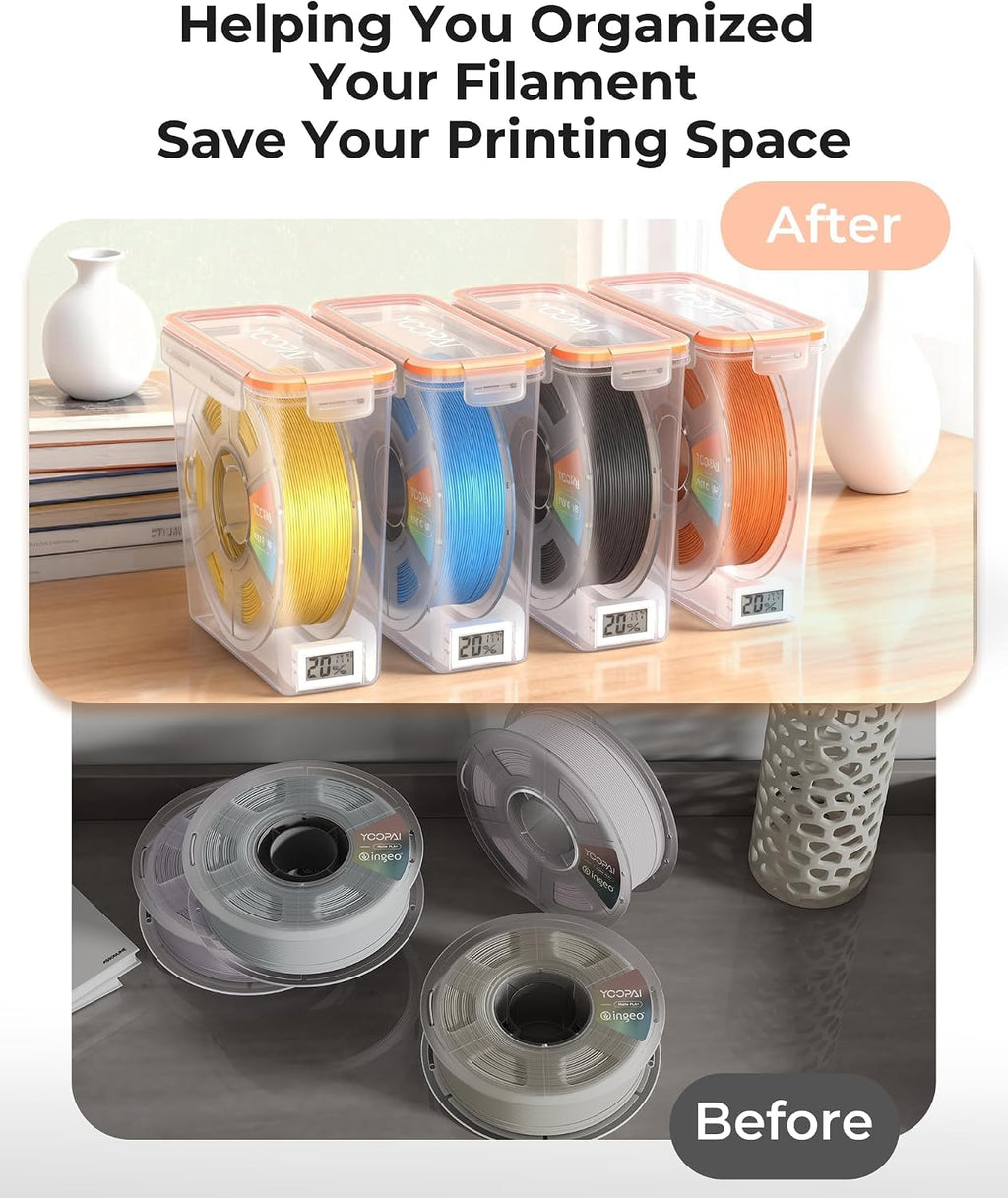 yoopai pro filament storage box with temperature &, package contents