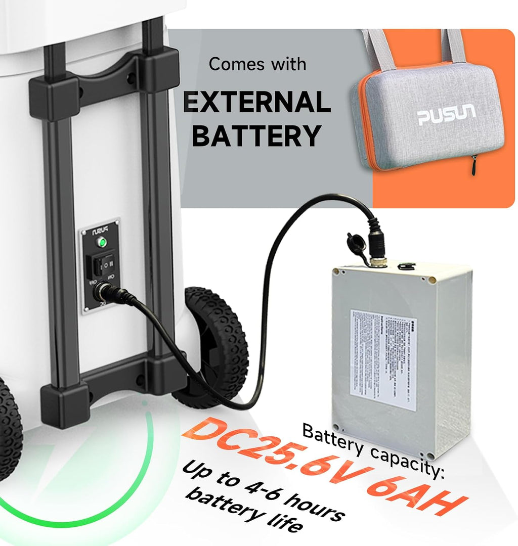 Pickleball Machine-PUSUN Launcher for Professional Training | App& Remote Control | Speed, Angle, Rotation Adjustment | Large Capacity (85+ Balls) | 4-6 Hour Battery Life | Self-Programming