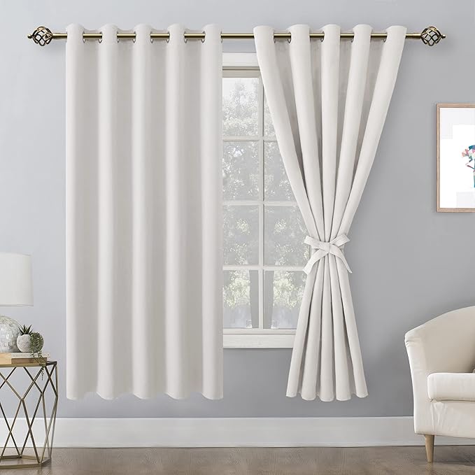 Hiasan Room Darkening Curtains for Bedroom, 60 x 72 Inches