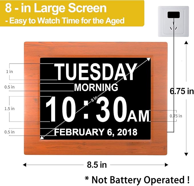 JALL 【New 2024】 Digital Calendar Alarm Day Clock -