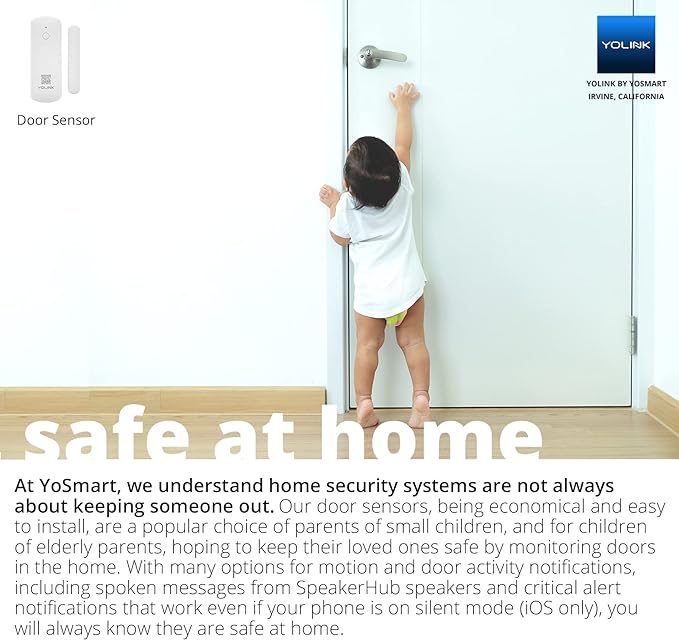 YoLinK LoRa Smart Door Sensor Starter Kit: 1/4 Mile Open-Air Range, Door (2-Pack)
